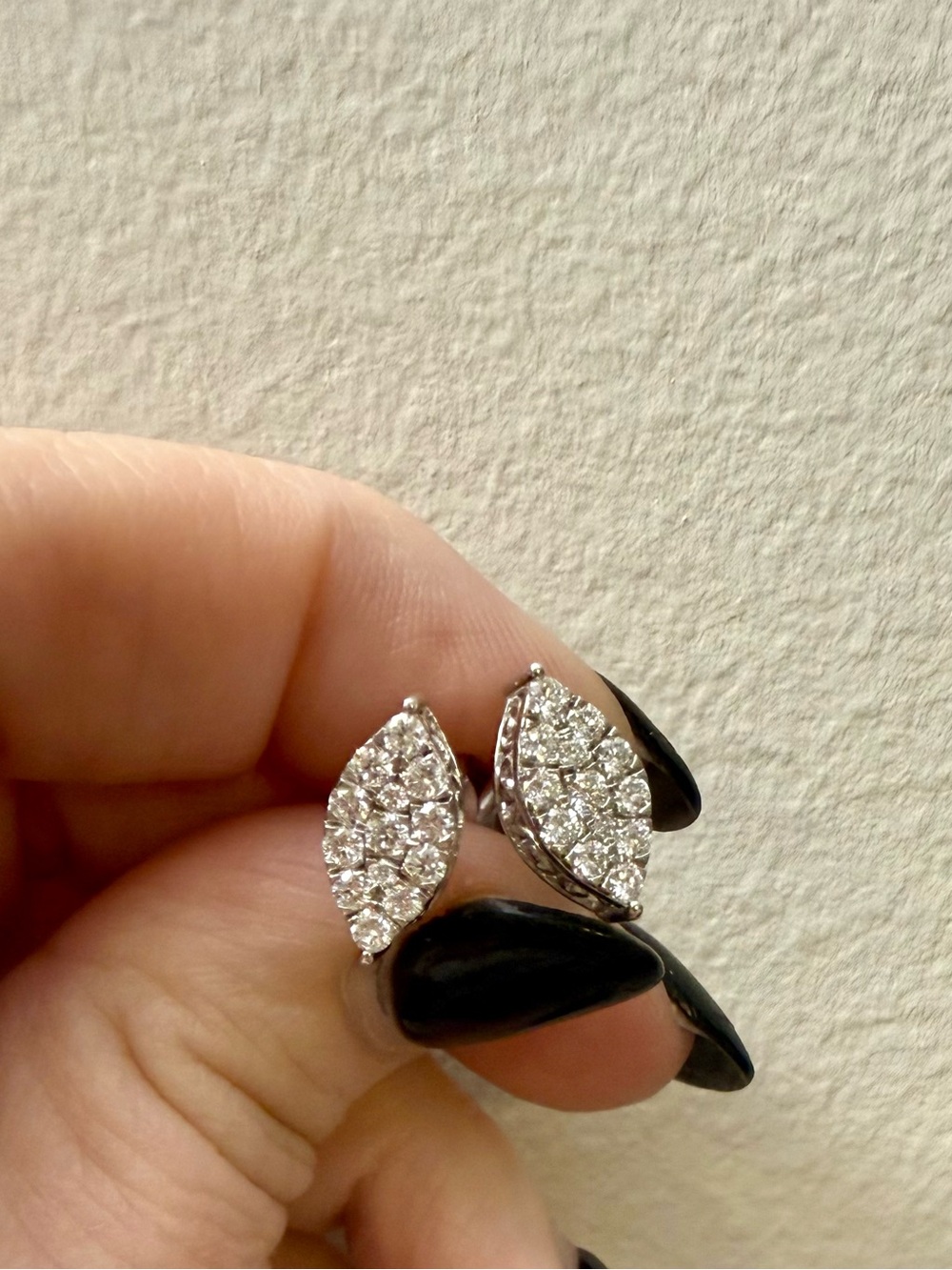 Lab Diamond Marquise Cluster Stud Earrings